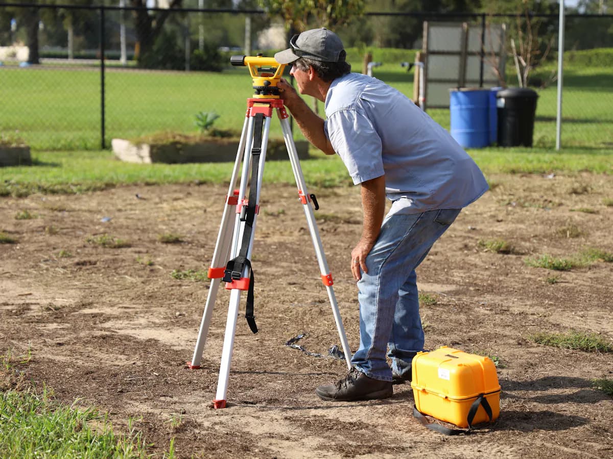 Land survey measurement for residential site and plot guidance