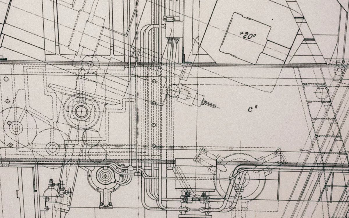 Architectural blueprint and layout drawing for building planning